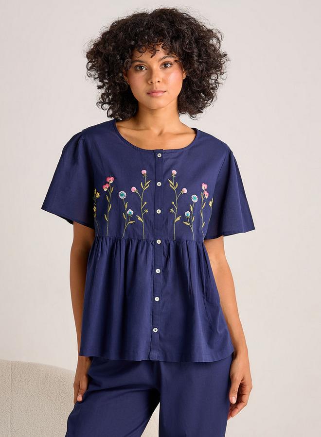 Splash FAV Pyjama Set Button-Down Top and Pants Cotton - Image 2