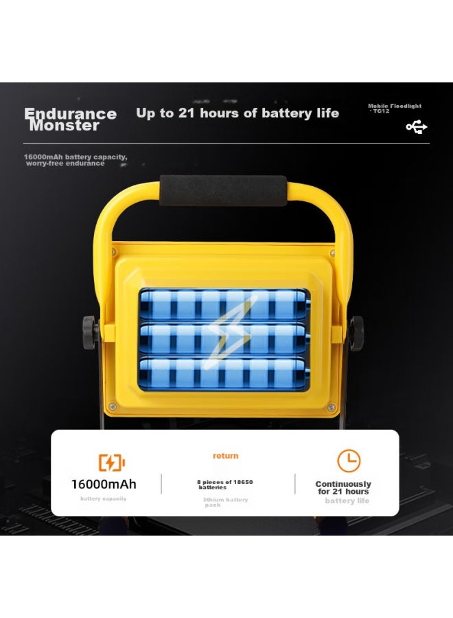 SupFire Tg12 Searchlight, Ultra-Bright High-Intensity Outdoor Lighting, Construction Site Emergency Portable Camping Rechargeable Floodlight - Image 4