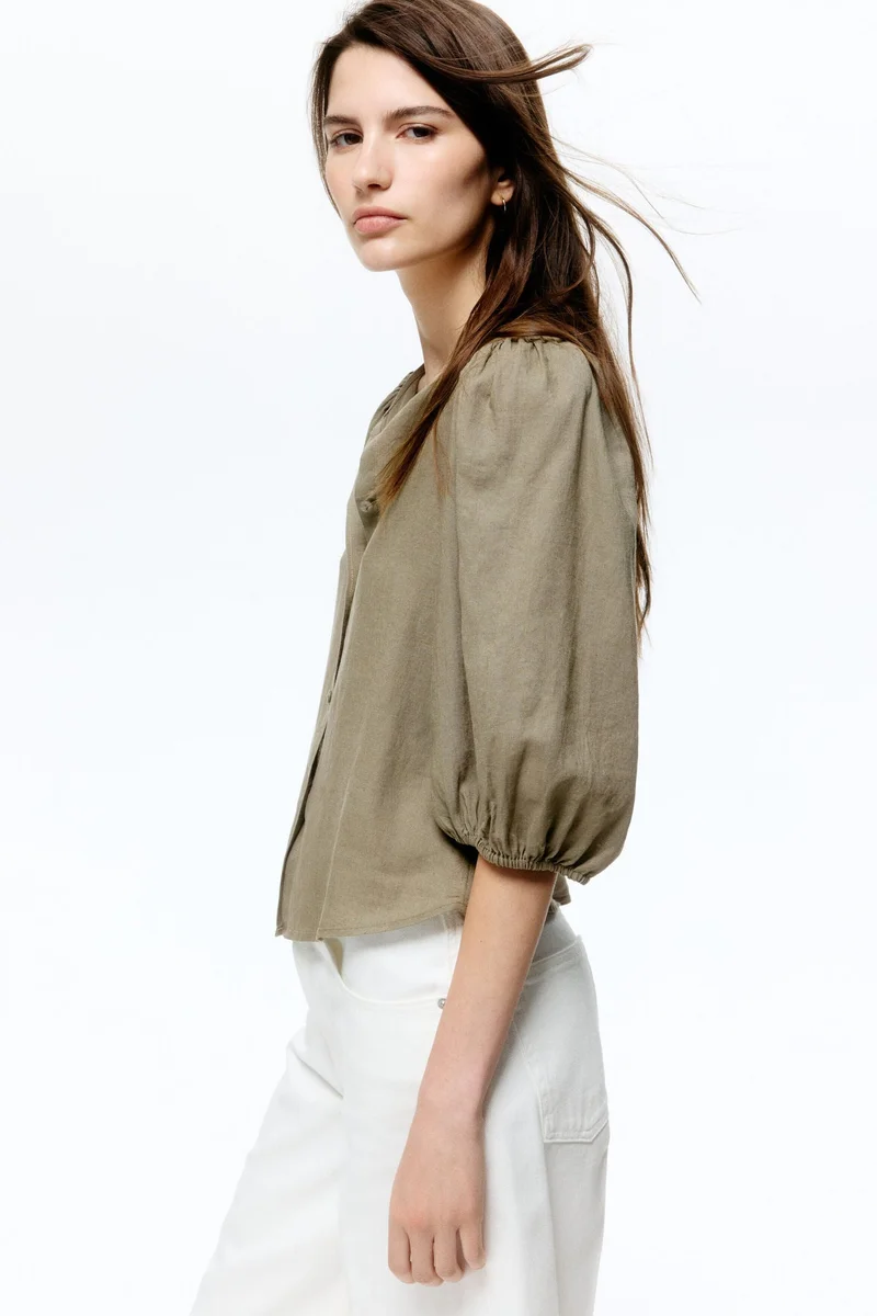 H&M Linen-blend blouse