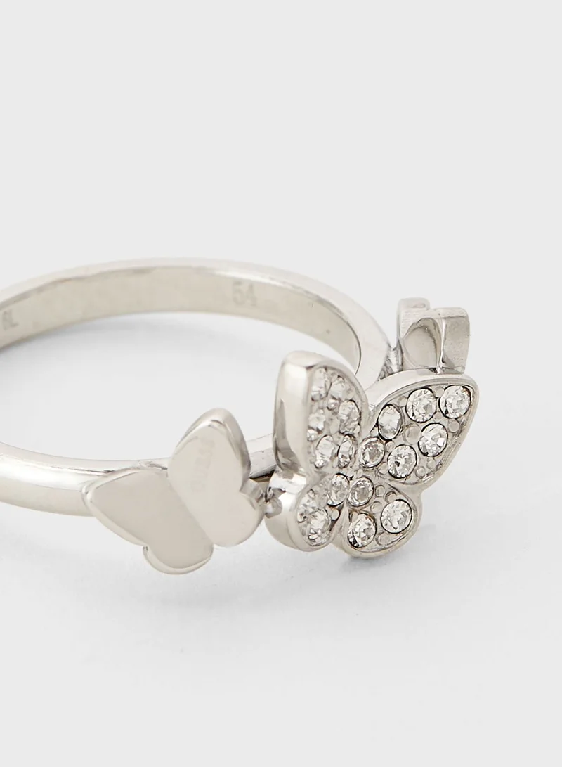 GUESS Butterfly Crystals Ring
