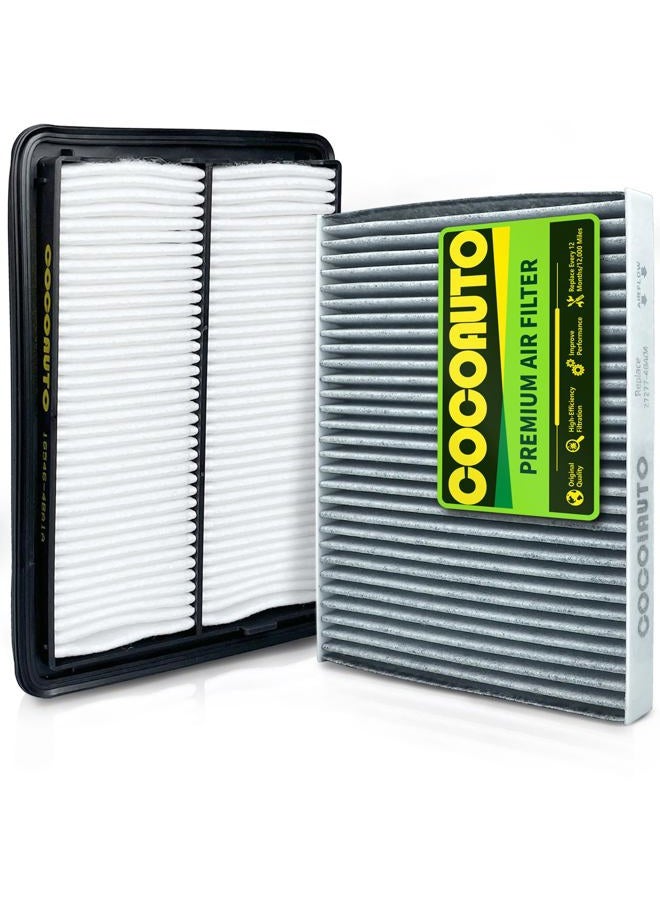 COCOAUTO Cabin Engine Air Filter Set Fits Rogue 2.5L(2014-2020), Rogue 2.0L Hybrid(2017-2019), Rogue Sport 2.0L(2017-2022), Qashqai 2.0L(2017-2023), Overlap between 272774BA0A & 165464BA1A - Image 1