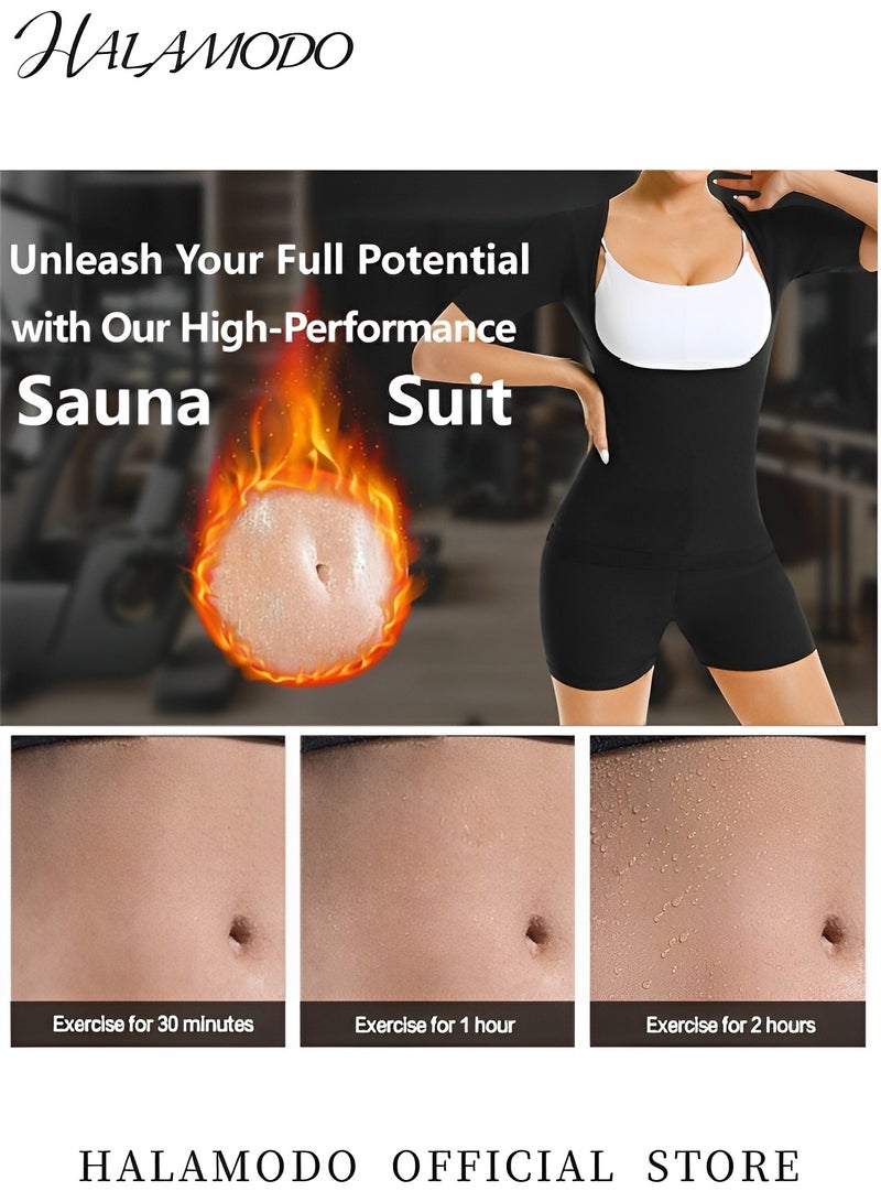 HALAMODO Womens' Sauna Suit Workout Sweat Body Shaper Premium Workout Tank Top Slimming Polymer Sauna Vest Waist Trainer Tank Tops Workout  - Image 2