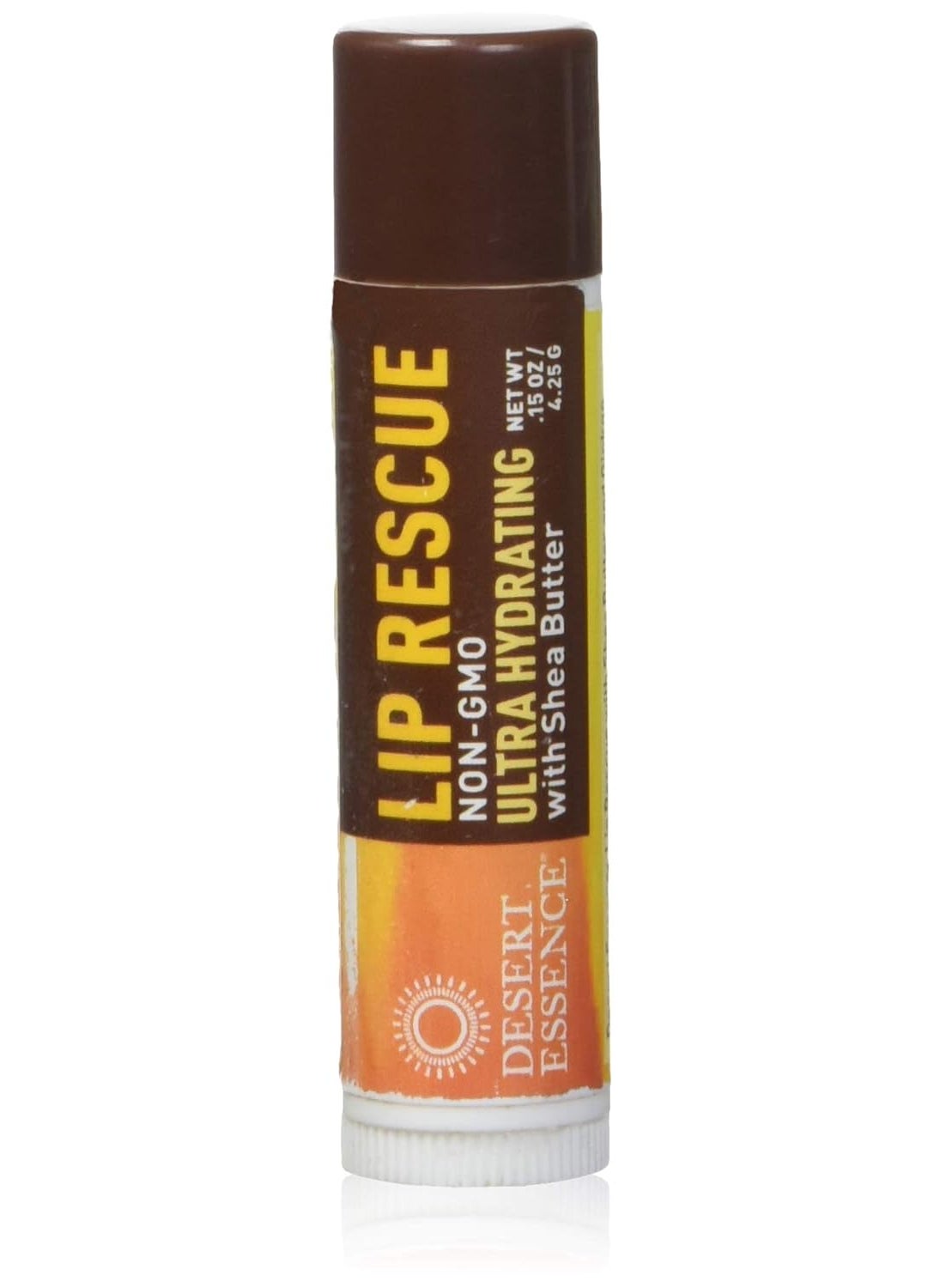 DESERT ESSENCE - Desert Essence Lip Rescue Ultra Hydrating with Shea Butter  015 Oz  Soft Moisturizer Balm Stick  Ginkgo Biloba Extract  Soothes Dry Or Cracked Lips  Vitamin E  Beeswax  Peppermint Oil - Image 1