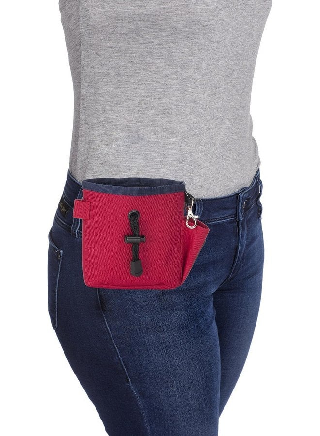Company of Animals Company of Animals Treat Bag, Red, Zipped Pockets & Drawstring, Clips on Belt, Waistband or Pocket, Waterproof Treats Pouch, Ideal for Dog Walking & Puppy Training - Image 3