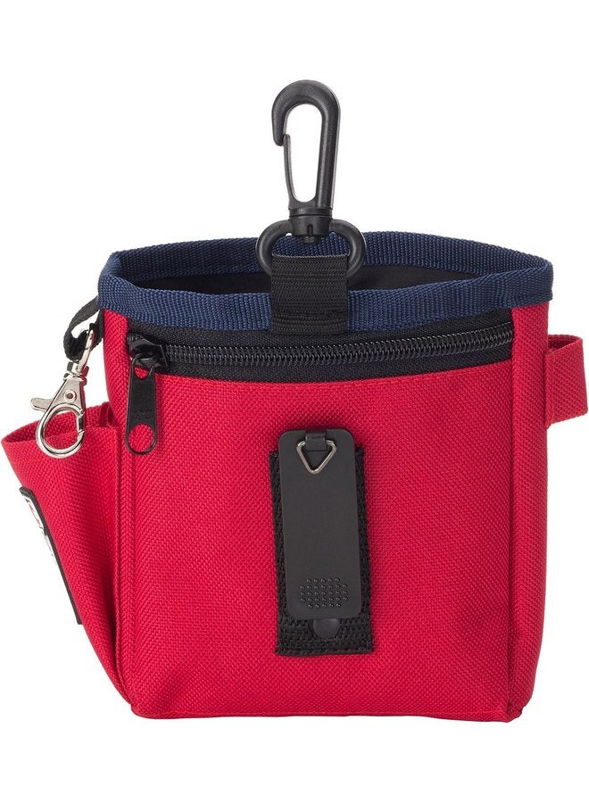Company of Animals Company of Animals Treat Bag, Red, Zipped Pockets & Drawstring, Clips on Belt, Waistband or Pocket, Waterproof Treats Pouch, Ideal for Dog Walking & Puppy Training - Image 2