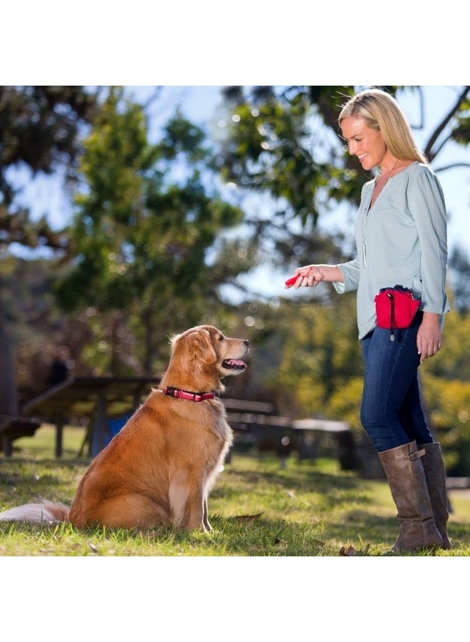 Company of Animals Company of Animals Treat Bag, Red, Zipped Pockets & Drawstring, Clips on Belt, Waistband or Pocket, Waterproof Treats Pouch, Ideal for Dog Walking & Puppy Training - Image 5