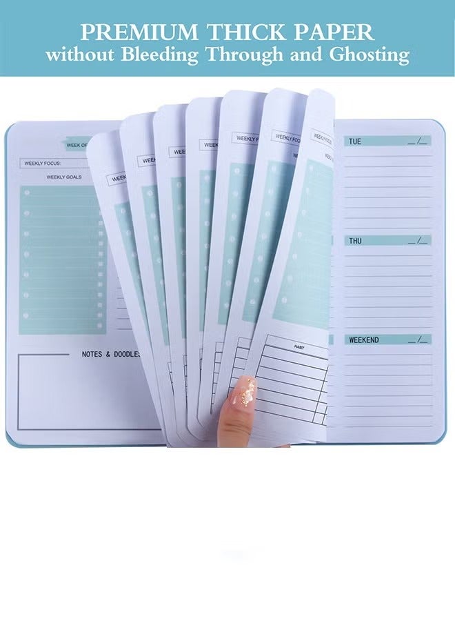 ورقة تخطيط أسبوعية للمكتب والمنزل والمدرسة والعمل والدراسة والمزيد. (أسود) - Image 3