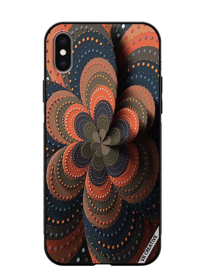 VR CREATIVE Protective Case Cover For Apple iPhone XS Max Flower Design Multicolour - Image 1
