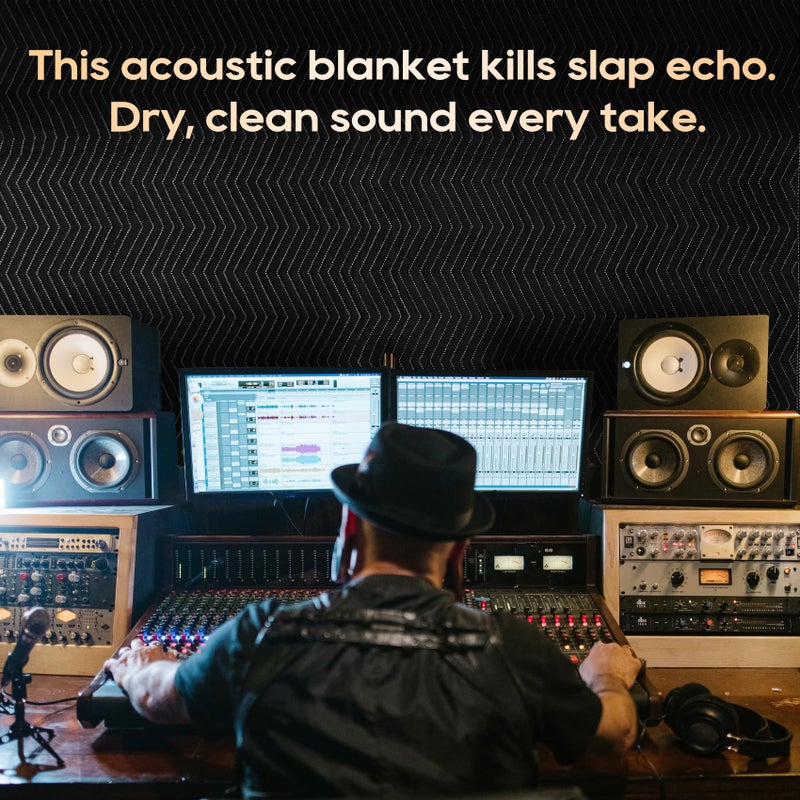 Saree 2 Pack Large Sound Dampening Blankets - 96" x 80" Heavy Duty 850GSM Acoustic Sound Blankets for Studio, Noise Reduction in Rooms, Home Theaters | Grommets for Easy Hanging, Light Blocking - Image 2