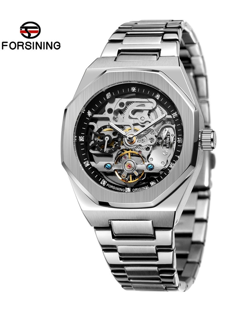 FORSINING Watches for Men Watch Stainless Steel Luxury Luminous Water Resistant Automatic Mechanical Wristwatc - Image 1
