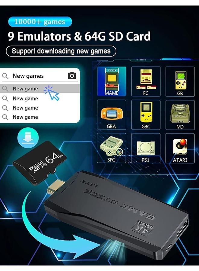 4K Ultra HD Plug & Play Wireless TV Retro Gaming System with 24,000+ Games & 10 Emulators - Image 1