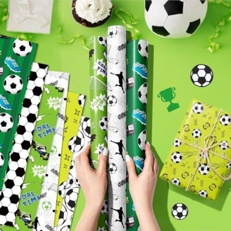 12 Sheets Themed Wrapping Paper: Decorative Gift Wrap Cardstock - 6 Styles 19.7'' x 27.6'' - Ideal for for Baby Shower, Holiday Gifts, Scrapbooking, DIY Crafts and Party Supplies - Image 2