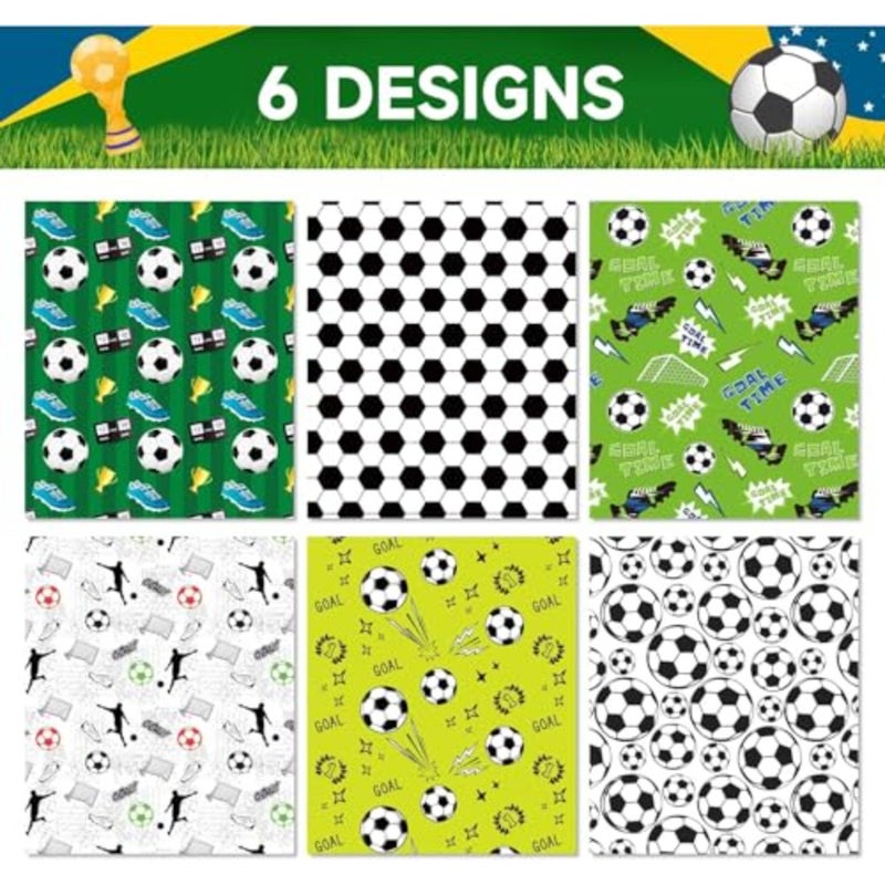 12 Sheets Themed Wrapping Paper: Decorative Gift Wrap Cardstock - 6 Styles 19.7'' x 27.6'' - Ideal for for Baby Shower, Holiday Gifts, Scrapbooking, DIY Crafts and Party Supplies - Image 5