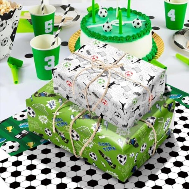 12 Sheets Themed Wrapping Paper: Decorative Gift Wrap Cardstock - 6 Styles 19.7'' x 27.6'' - Ideal for for Baby Shower, Holiday Gifts, Scrapbooking, DIY Crafts and Party Supplies - Image 3