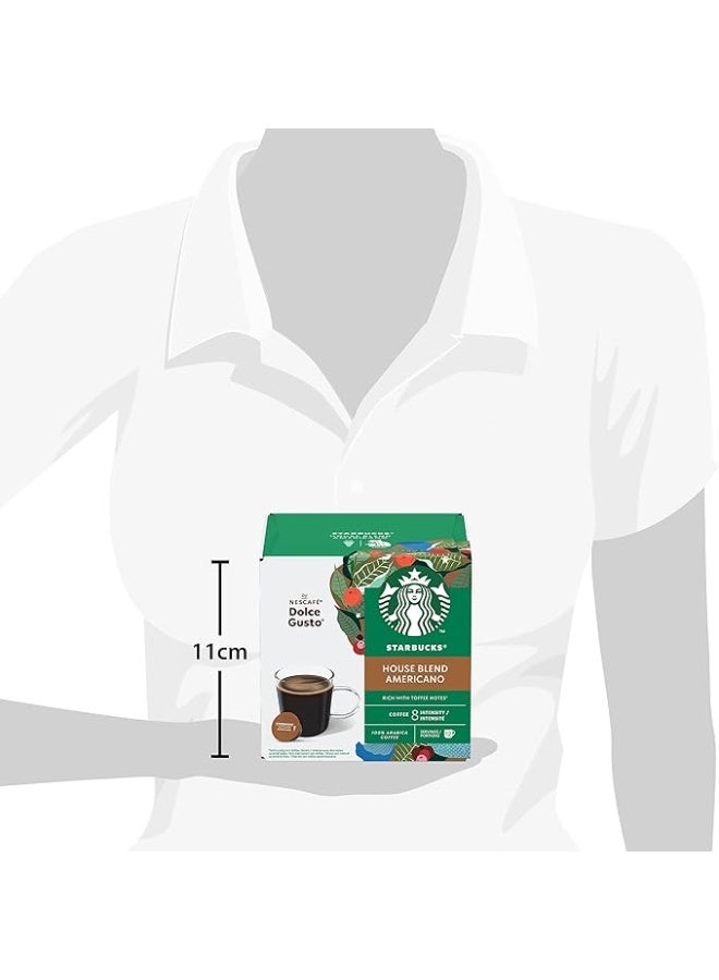 Starbucks Nescafe Dolce Gusto Americano House Blend 12 Capsules 102g - Image 5