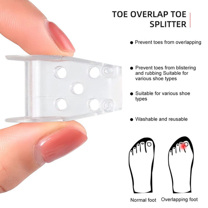 3 Pairs Gel Toe Separators For Bunion Relief Overlapping Toes Foot Spacers Men Women - Image 5