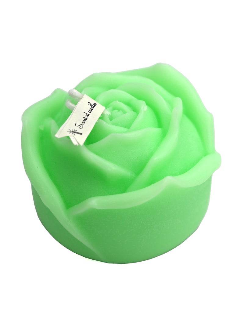 Flower Shaped Scented Candle /Candles For Home Temple Decor / Home Décor Candles/ Soy Wax Candles Scented For Home, Bedroom, Bathroom/Scented Candles Gifts For Women (Green) 