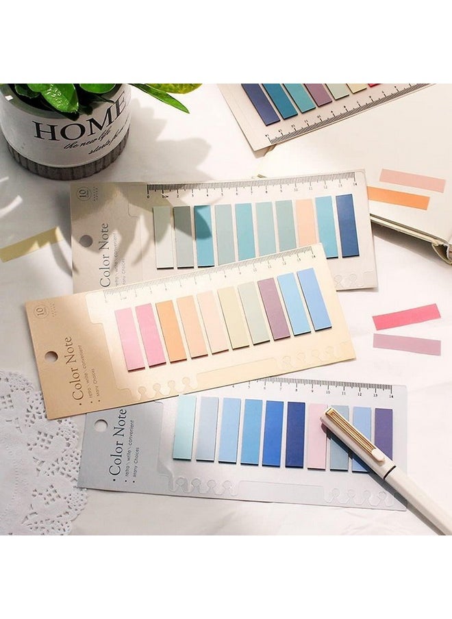 Droposale 200 Pcs Sticky Tabs Index Tabs Book Tabs Transparent Sticky Notes Writable and Multifunctional Tabs with Ruler Reminder Tabs for Page Markers or Book Reading Notes Sorting Files (Multicolour)  - Image 4