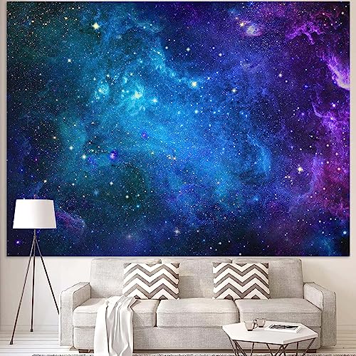 Faxdong Galaxy Universe Space Tapestry, Blacklight Starry Night Sky Mysterious Nebula Stars Ceiling tapestries for Bedroom Backdrop Wall Decor 44×60 inch - Image 4
