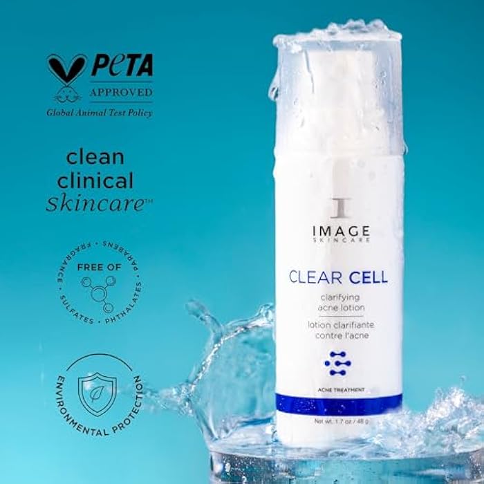 IMAGE SKINCARE IMAGE للعناية بالبشرة، لوشن CLEAR CELL لعلاج حب الشباب، مع بيروكسيد البنزيل، يعالج ويمنع عيوب حب الشباب، 1.7 أونصة - Image 5