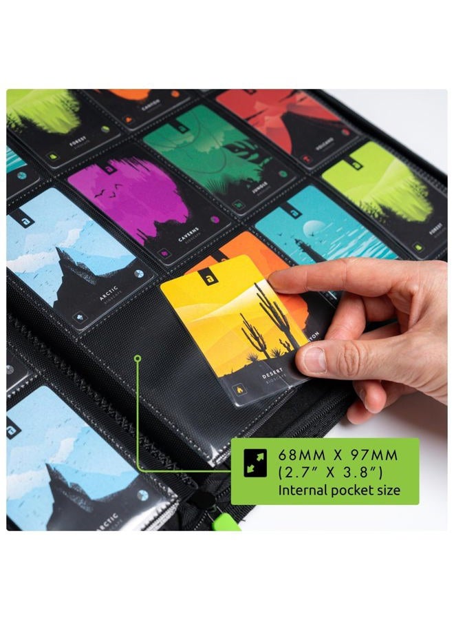 Vault X 12 XL Pocket Trading Card Zip Binder - 624 cards, Premium Exo-Tec Album Material, 26 Side-Loading Pages, Folder for Collectible Card Games, Sports, TCG (Yellow) - Image 4