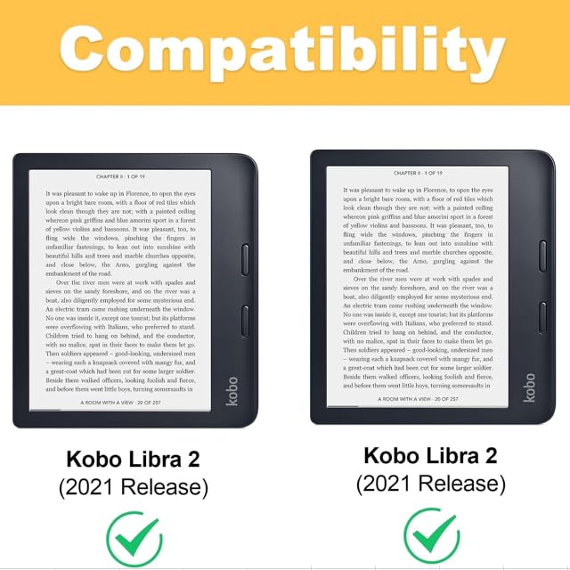 E NET-CASE Detachable Magnetic Case for 7" Kobo Libra 2 (2021) eReader, Ultra Clear Back Scratch-Proof Light丨Easy to Detach & Attach丨Auto Sleep/Wake - Image 2
