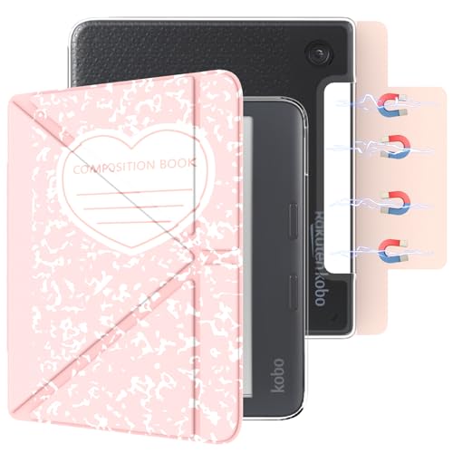 E NET-CASE Detachable Magnetic Case for 7" Kobo Libra 2 (2021) eReader, Ultra Clear Back Scratch-Proof Light丨Easy to Detach & Attach丨Auto Sleep/Wake - Image 1