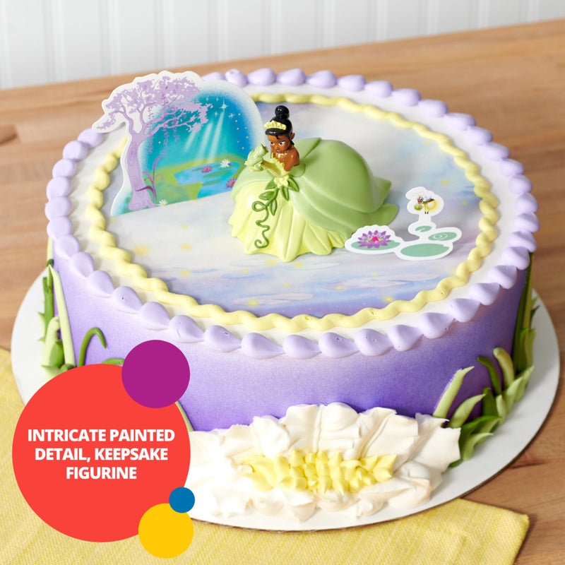DecoPac DecoSetÂ® Disney Princess Tiana Cake Topper, 3-Piece Cake Decoration With Tiana And Frog Figurine, Water Lily Pic, And Background Scenery Pic - Image 3