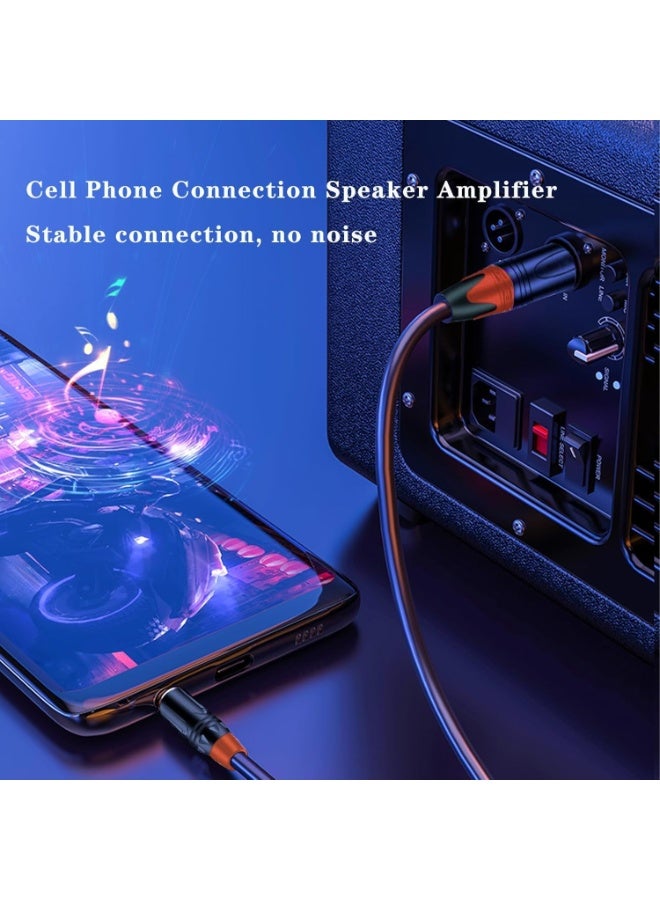 Peachjoy 3.5mm to XLR Microphone Cable Adapter, 10ft 1/8 Inch TRS Male to XLR Male, Balanced Mini Jack Connector Cord, High-Fidelity Audio for Mic, Camera, Audio Interface - Image 2