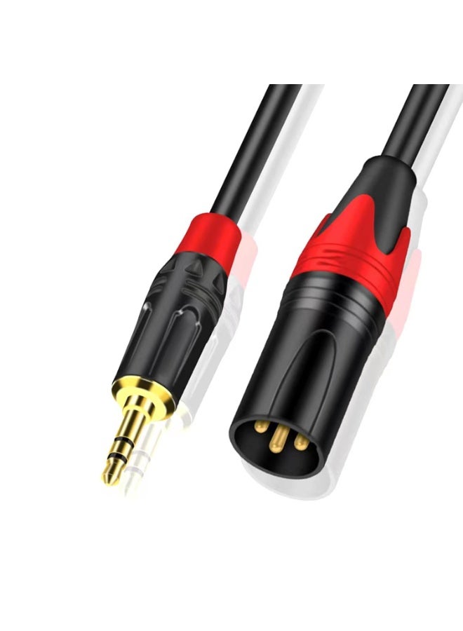Peachjoy 3.5mm to XLR Microphone Cable Adapter, 10ft 1/8 Inch TRS Male to XLR Male, Balanced Mini Jack Connector Cord, High-Fidelity Audio for Mic, Camera, Audio Interface - Image 1