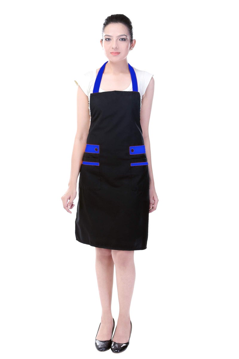 Switchon korean style new Black&Blue waterproof Kitchen apron with front pocket - Image 1