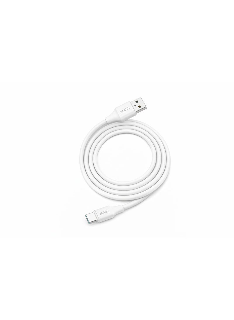 Mass Fast Charge Cable, Data & Charge | Nylon Protective | USB-C, White, Model: MA-02 - 1 Year Local Warranty. - Image 5