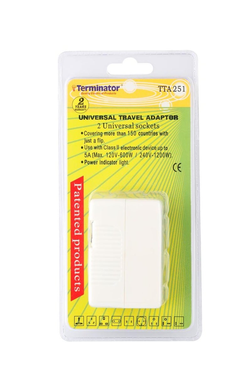 Terminator TTA 251 Universal Travel Adaptor | Multi-Country Plug Converter | Compact 250V Adapter for Worldwide Use - Image 4
