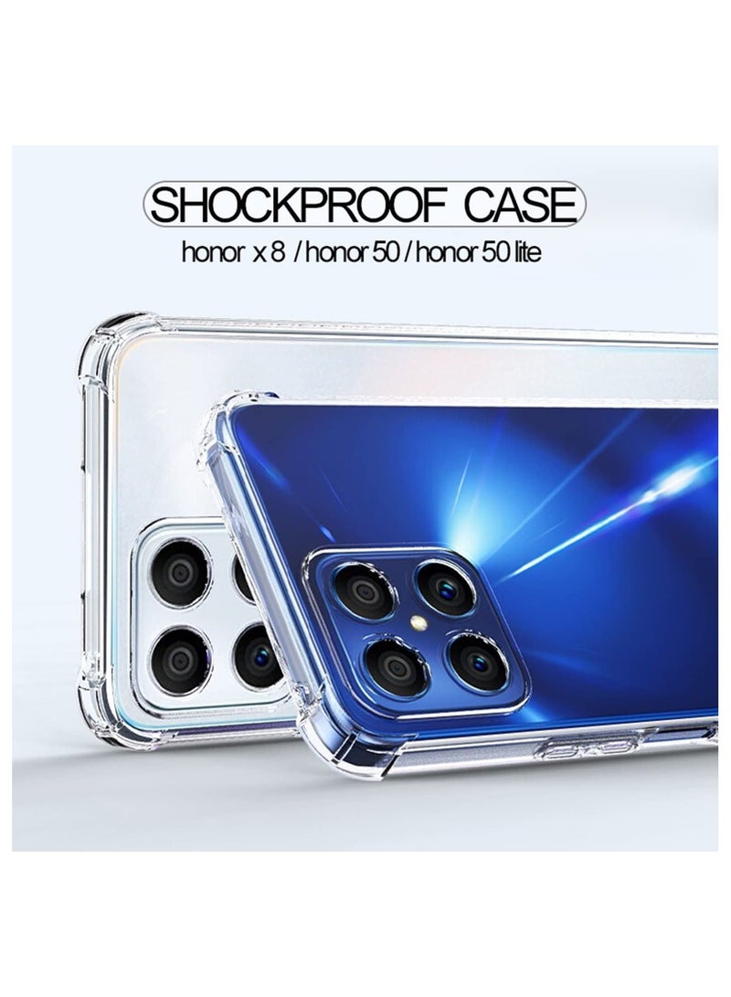 Case Compatible with Honor X8 Case,Shockproof Thin Silicone Case,Yellowing-Resistant Slim Transparent TPU Phone Case,Cover for Honor X8 - Image 2