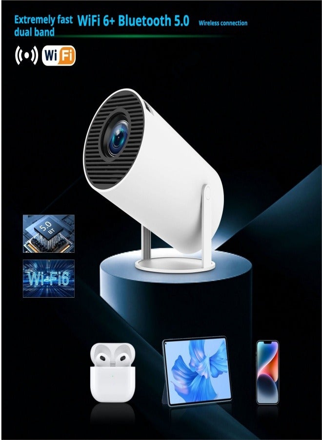 Portable Mini Projector 5G WiFi 6 Bluetooth 5.0 Android 11, 4K 720P FHD Projector Support 160 Lumens, 180 Degree Horizontal Rotation Keystone Correction, Automatic LED Projector for Mobile Phones,  - Image 3
