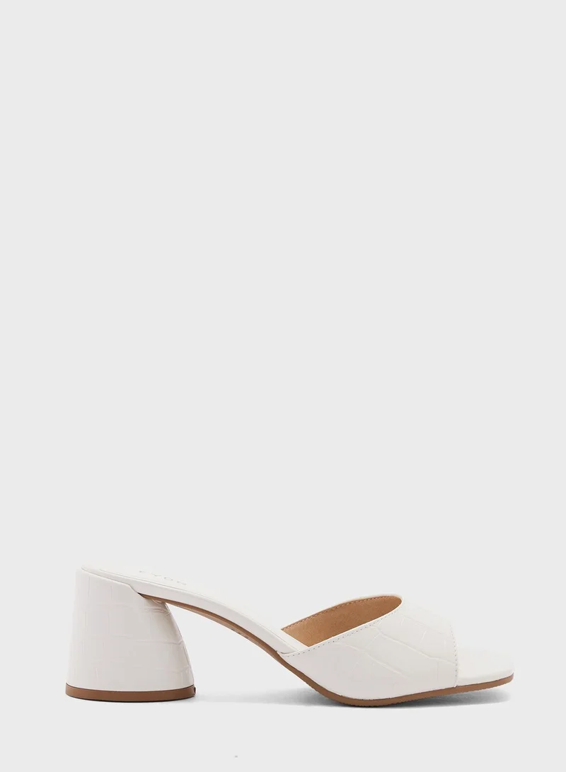 FYOR Block Mid Heel Sandals