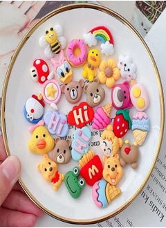 fashionhome 50 Pieces Random 3D Cute Animals Flat Back Resin Embellishments Earrings Charms DIY Scrapbooking Hair Accessories Phone Décor  - Image 5