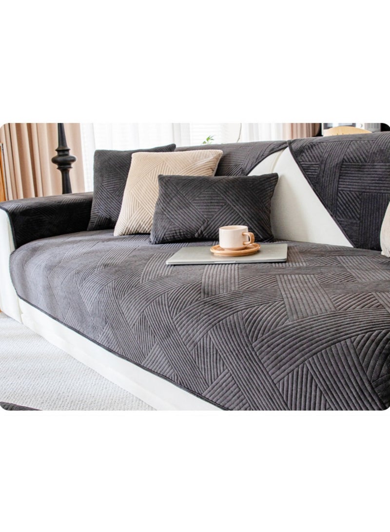 KUYING New Short Plush Sofa Mat 110-210cm