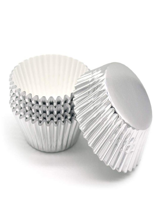 Mombake Standard Silver Foil Cupcake Liners Muffin Baking Cups for Party and More, 100-Count - Image 4