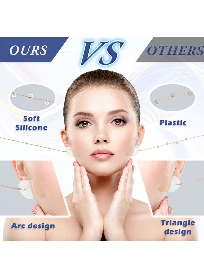 مايتيز مجموعة أشرطة شد الوجه من مايتيز، 136 قطعة، مع حبل رفع، 120 قطعة من أشرطة شد الوجه، رقعة شد الوجه غير المرئية، شريط شد الوجه الفوري، شريط لاصق لشد الرقبة والعينين للنساء، منتجات تجميل الوجه للسيدات - Image 2