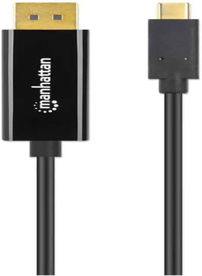 Manhattan 154260 Cable USB-C to DisplayPort a DP Alt Mode Signal to a 4K@60Hz DP Output 1m - Black