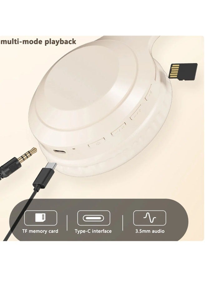 Wireless Over-Ear Bluetooth Headphones, 3.5mm Wired Earphones, Foldable Stereo Hi-Fi Bass Earbuds for Home, Travel, and Office. - Image 3