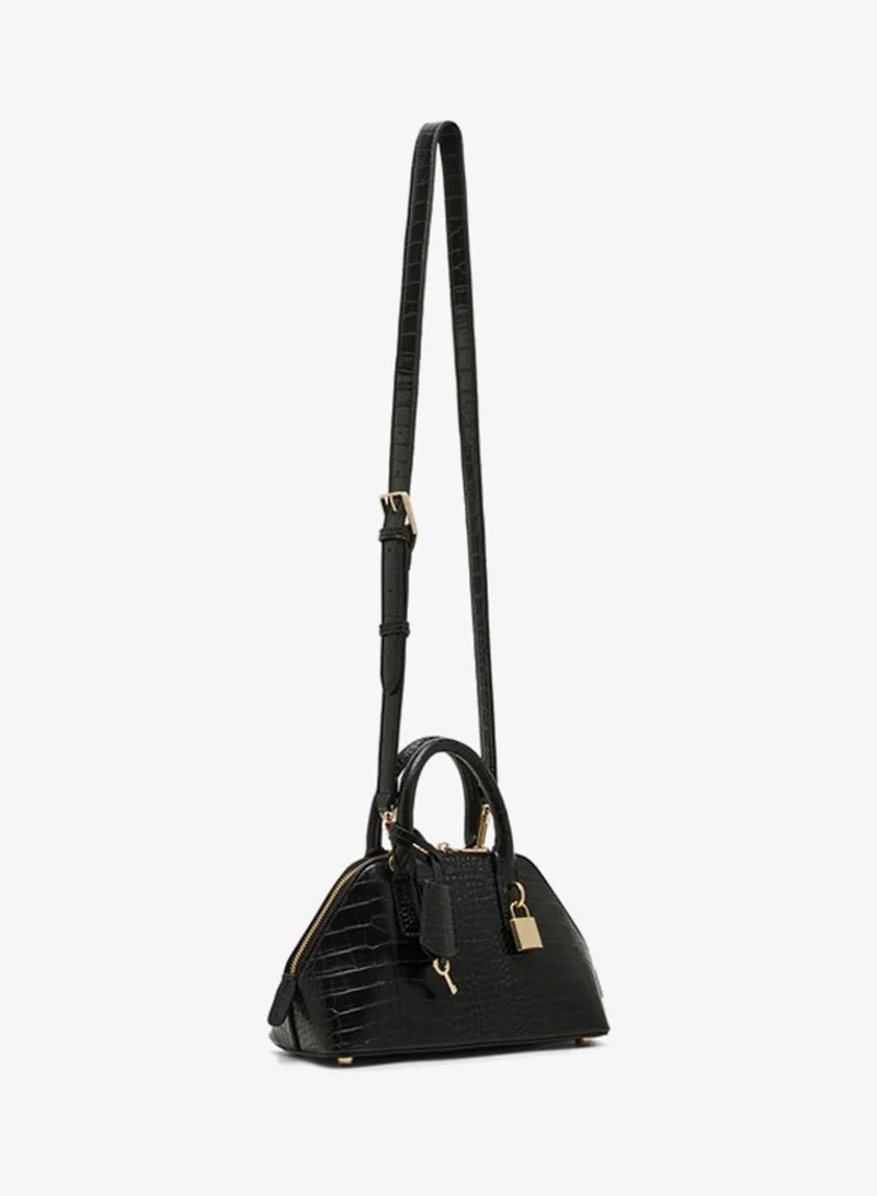 ANNE KLEIN  Anne Klein Croc Textured Zippered Shoulder Bag for Women | Best Price UAE