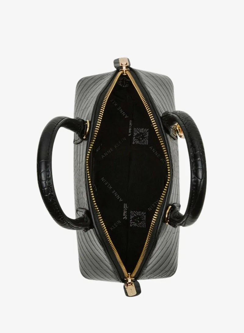 آن كلاين Anne Klein Croc Textured Zippered Shoulder Bag