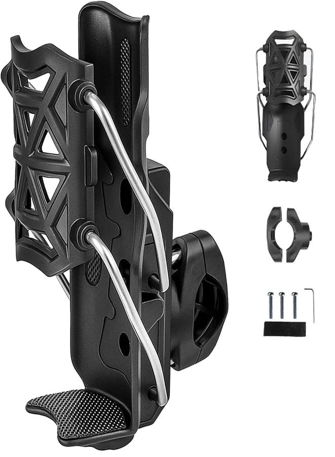 SRPHERE Bike Cup Holder Motorcycle Bicycle Water Bottle Holder Bicycle Bumper Cup Holder 360° Rotation Fit Adaptive Cycling & Motorcycle Cup Holder with Automatic Clamping (Mysterious Black) - Image 1