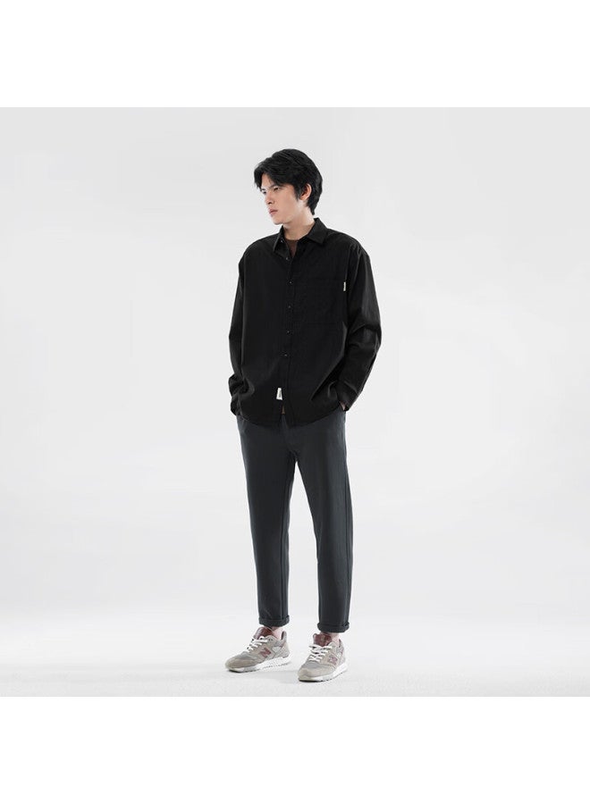 Markless Men's Pants Autumn Winter Loose Comfortable Casual Straight-leg Sports Trousers 4831 Gray S - Image 2