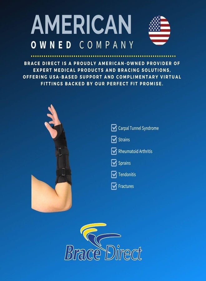 Brace Direct ROM Range of Motion Premium Wrist Brace Universal for Wrist & Arm Forearm Support, Carpal Tunnel Tendonitis Pain Relief - Image 2