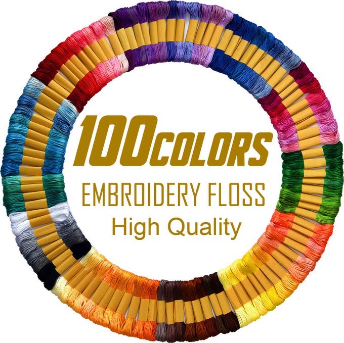 100 SKEINS PER PACK EMBROIDERY FLOSS CROSS STITCH THREADS FRIENDSHIP BRACELETS FLOSS CRAFTS FLOSS