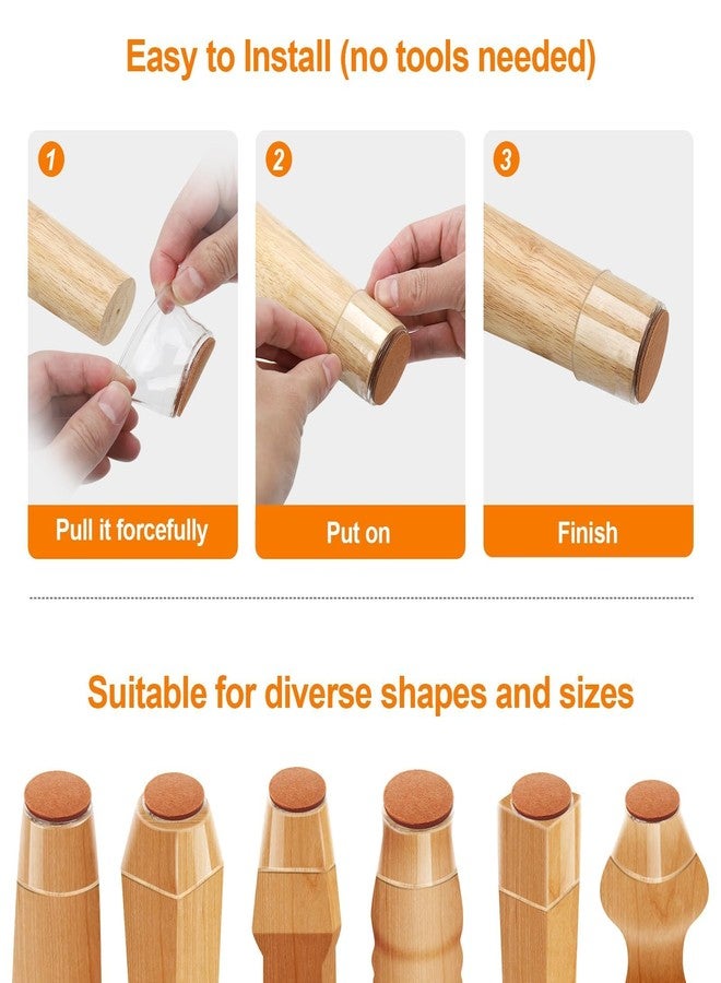 BCNJEPIN 24Pcs Furniture Leg Caps Silicone, Chair Leg Floor Protector, Rubber Chair Leg Protector for Hardwood Floors, Chair Leg Caps Chair Leg Covers for Wooden Floors - Image 5