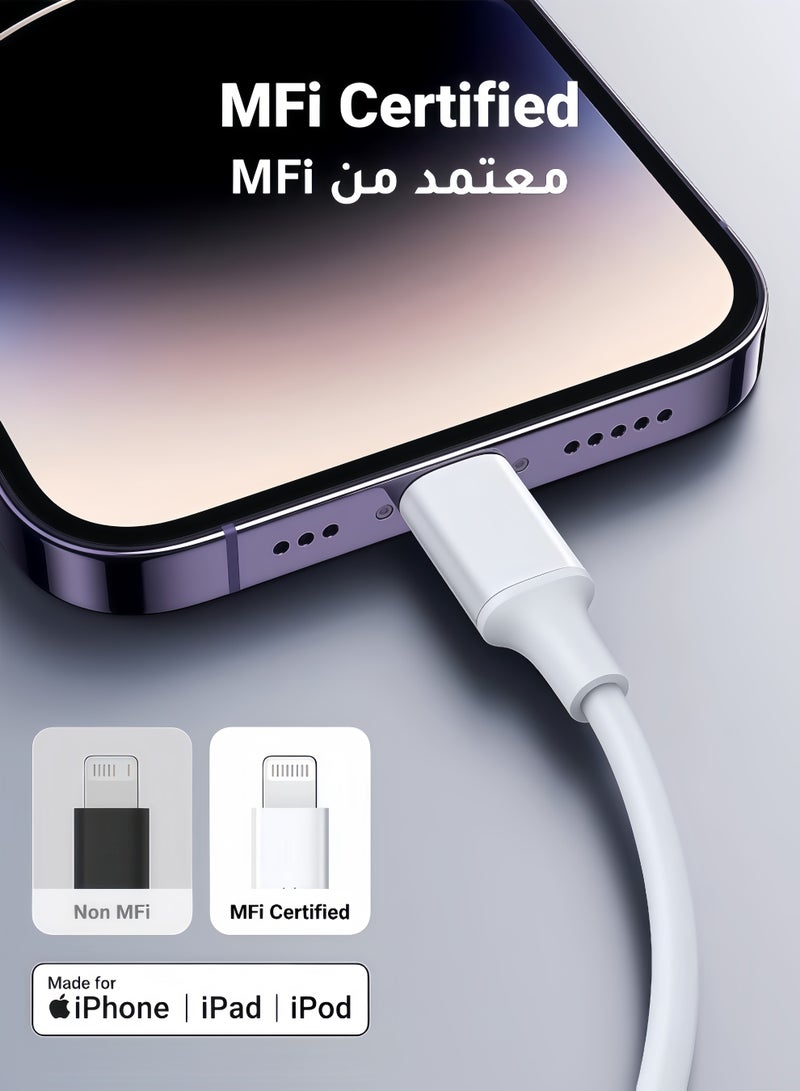 سباركسبروت كبل شاحن آيفون من Apple بطول 2 متر [معتمد من Apple MFi]، يو إس بي سي إلى كيبل لايتنينج، شحن سريع بقوة تسليم الطاقة PD 20 واط للآيفون 14/14 برو/14 بلس/14 برو ماكس، آيباد برو، وجميع طرازات الآيفون 8-13 - Image 4